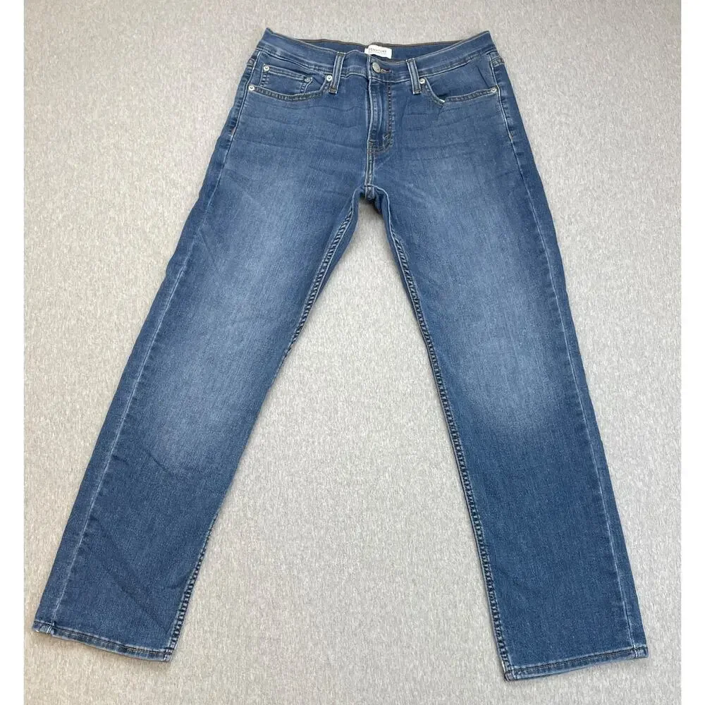 Levi's‎ Jeans Mens 30 x 30 Blue Signature Cotton Blend Stretch Straight Leg